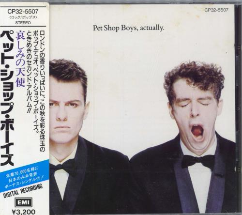Pet Shop Boys Actually - 1st Japanese CD album (CDLP) (80077)